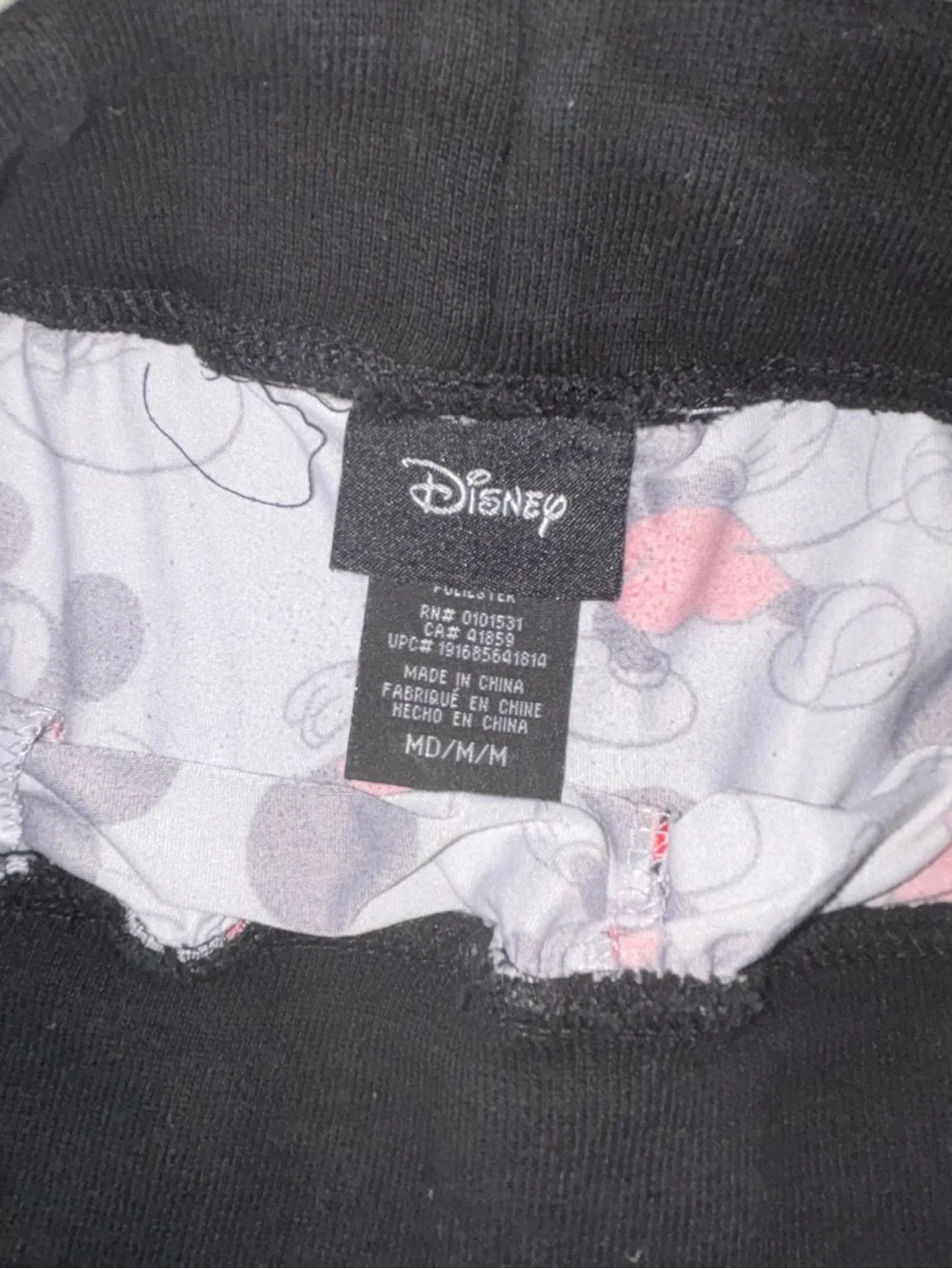 Disney Women’s Mickey Mouse Gray, Black and Red Women's Pajama Pants Size M - Picture 2 of 4